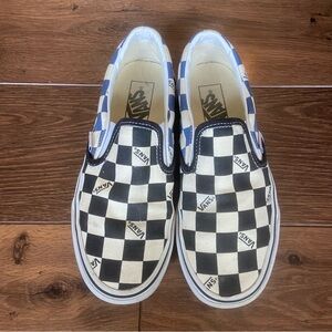 Vans Black and White Checkerboard Slip-Ons